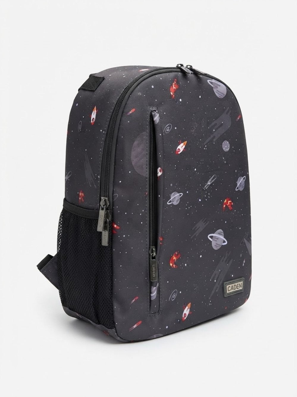 Black Space-Print Men's Backpack - Picture 2 of 5